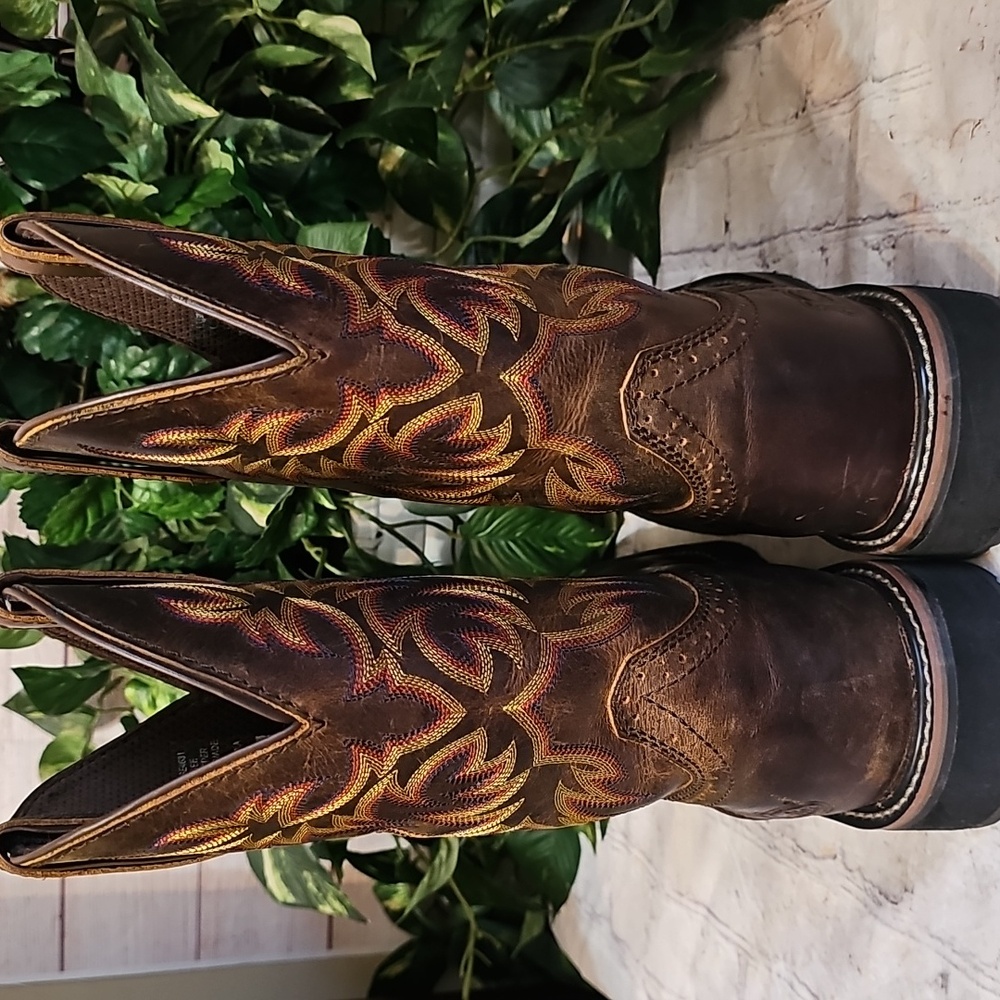 Justin Boots Driller Steel Toe Western Work Cowboy Boots 11.5 EE - Picture 6 of 12